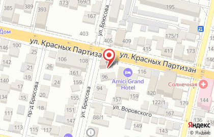 Гостинично-ресторанный комплекс ГОЛЛИВУД на улице Красных Партизан на карте