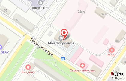 Многофункциональный центр государственных и муниципальных услуг Мои документы на улице Горького на карте