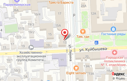 АК БайкалБанк на улице Ленина, 13 на карте