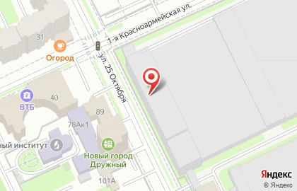 Банкомат КБ Петрокоммерц, филиал в г. Перми, Свердловский район на улице 25 Октября на карте
