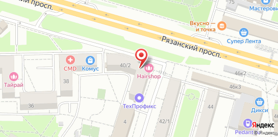 Ортопедический салон ОРТЕКА на Рязанском проспекте на карте