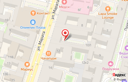 Магазин Хороших Путевок на улице Марата на карте
