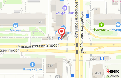 Сеть по продаже печатной продукции Роспечать на Комсомольском проспекте, 50 киоск на карте