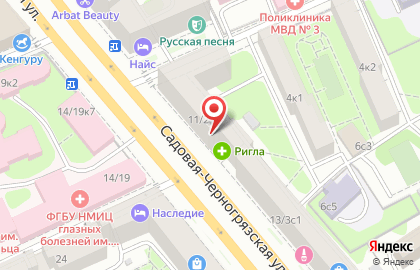 Пекарня Сусеки на Садовой-Черногрязской улице на карте
