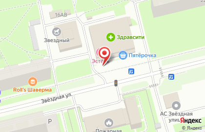 Киоск по продаже фруктов и овощей в Московском районе на карте