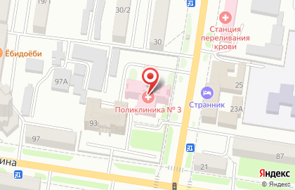 Городская поликлиника №3 на Театральной улице на карте
