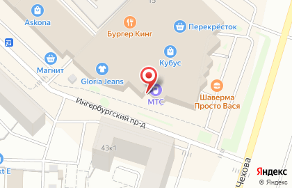 Салон продаж МТС на Пушкинском шоссе на карте