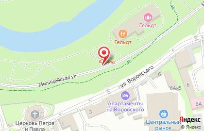 Пункт велопроката Rental на Милицейской улице на карте