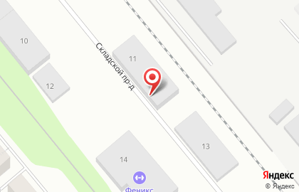 Магазин кондитерских изделий Амелька-Карамелька в Складском проезде в Северодвинске на карте