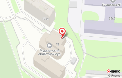 Мурманский областной суд на улице Полярные Зори на карте