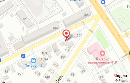 Магазин хлебобулочных изделий на улице Розы Люксембург на карте