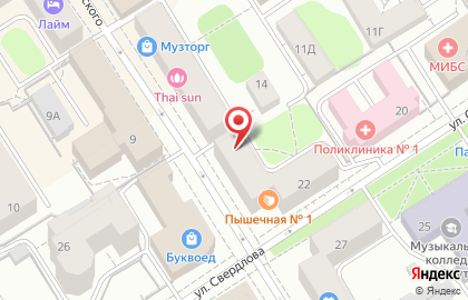 Туристическое агентство Дискавери на улице Дзержинского на карте