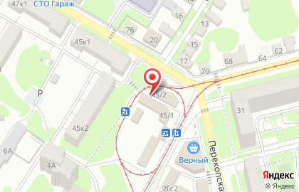 Продовольственный магазин в Центральном районе на карте