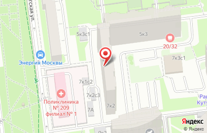 Участковый пункт полиции район Фили-Давыдково на Кременчугской улице на карте