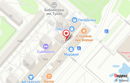 Дискаунтер Пятёрочка на улице Юности на карте