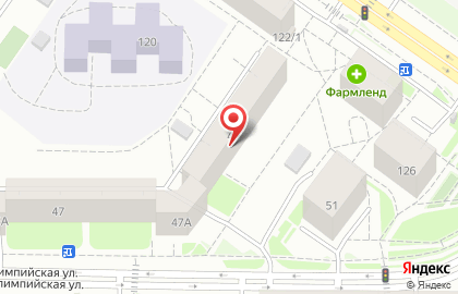 Лингвистическая школа Еврошкола на Олимпийской улице на карте