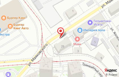 Общежитие, ОАО РЖД на улице Маяковского на карте