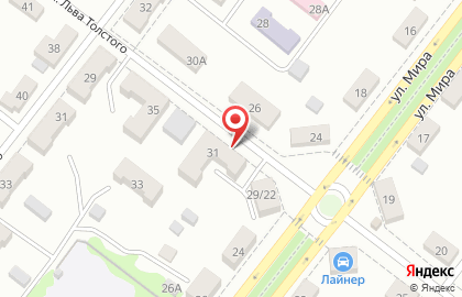 Магазин алкогольных напитков Красное & Белое на улице Льва Толстого на карте