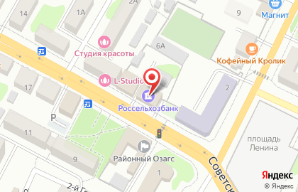 Россельхозбанк в Тамбове на карте