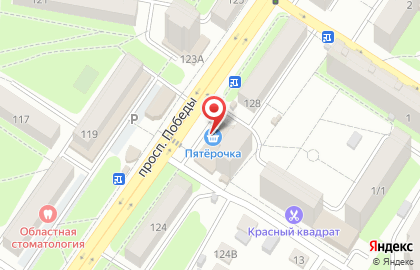 Супермаркет Пятёрочка в Центральном районе на карте