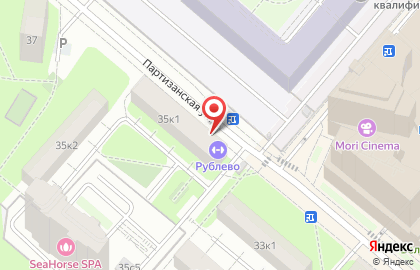 Тренажерный зал Рублево на Партизанской улице на карте