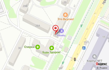 Кондитерский магазин Сладко на проспекте Строителей на карте
