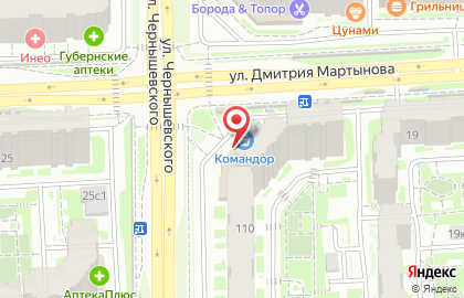 Банкомат СберБанк на улице Дмитрия Мартынова, 21 на карте