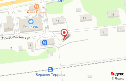 Продуктовый магазин на Привокзальной улице на карте