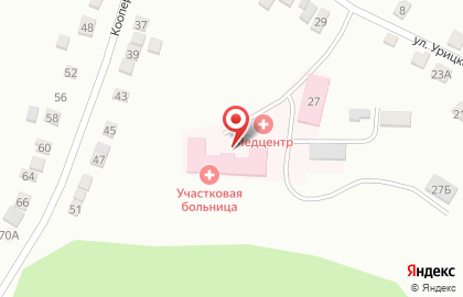 Отделение скорой медицинской помощи на улице Урицкого на карте