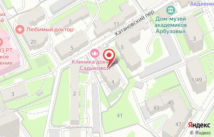 Клиника доктора Садыковой в Катановском переулке на карте