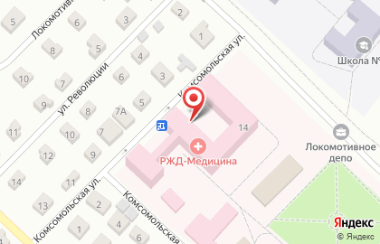 Детская поликлиника, ОАО РЖД на карте