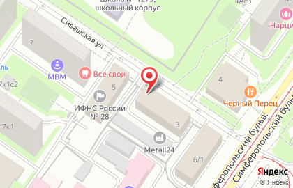 Пансионат Почта России на Нахимовском проспекте на карте