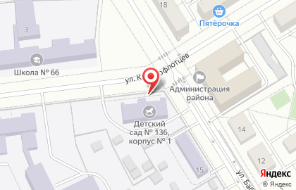 Детский сад №136 в Орджоникидзевском районе на карте