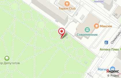 Киоск по продаже мороженого Олан на Олимпийской улице на карте