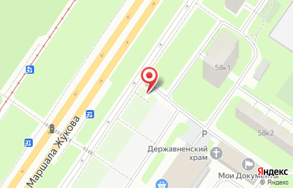 Автостоянка на проспекте Маршала Жукова, 60а на карте
