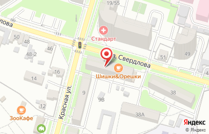 Застава на улице Свердлова на карте