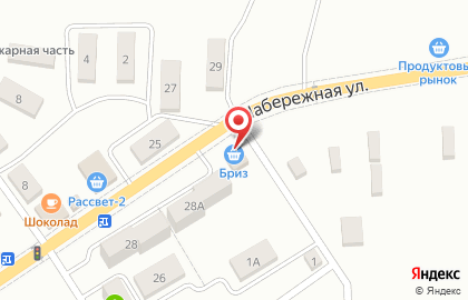 Магазин Бриз на Набережной улице на карте