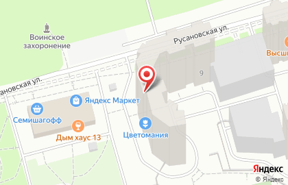 Кондитерская фабрика Народный кондитер на Русановской улице на карте