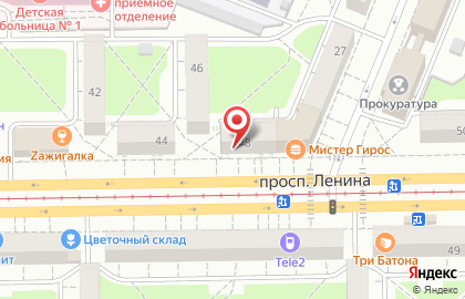 Магазин женского белья и купальников Ассоль на проспекте Ленина на карте