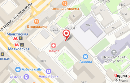 Курьерская служба ОДоставка на Тверской улице на карте