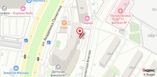 Центр лабораторных технологий АБВ на улице Архитектора Власова на карте