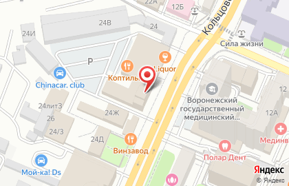 Супермаркет Пятью Пять на Кольцовской улице, 24 на карте