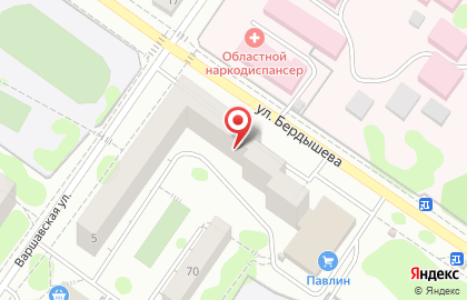 Парикмахерская Юлия на улице Бердышева на карте