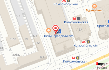 Банкомат ВТБ на Комсомольской площади, 3 на карте