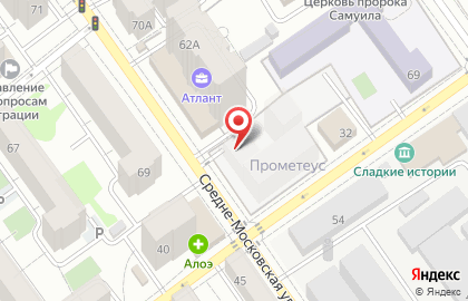 Региональное агентство недвижимости на Средне-Московской улице на карте