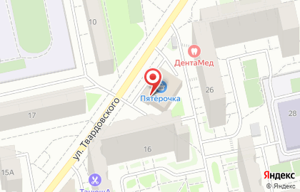Ремонтная мастерская МастерСервис на улице Твардовского на карте