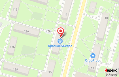 Продовольственный магазин Десятка на улице Аврова на карте