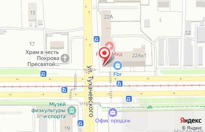Туристическое агентство Интрэвел на улице Тухачевского на карте