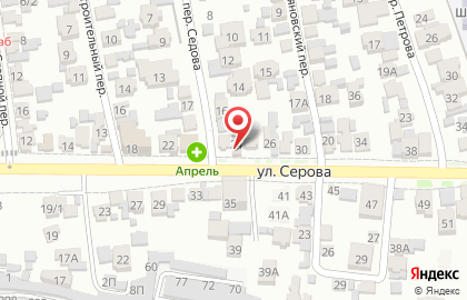 Магазин автозапчастей АВТОритет на улице Серова на карте