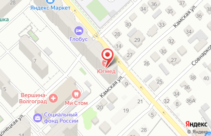 Клиника ЮгМед на Кубанской улице на карте